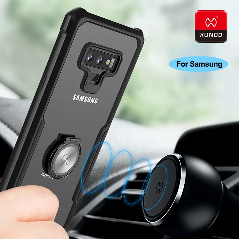 

brand car holder ring case new for samsung note9 silicone case for galaxy note8 phone shockproof 360 full protective cases cover