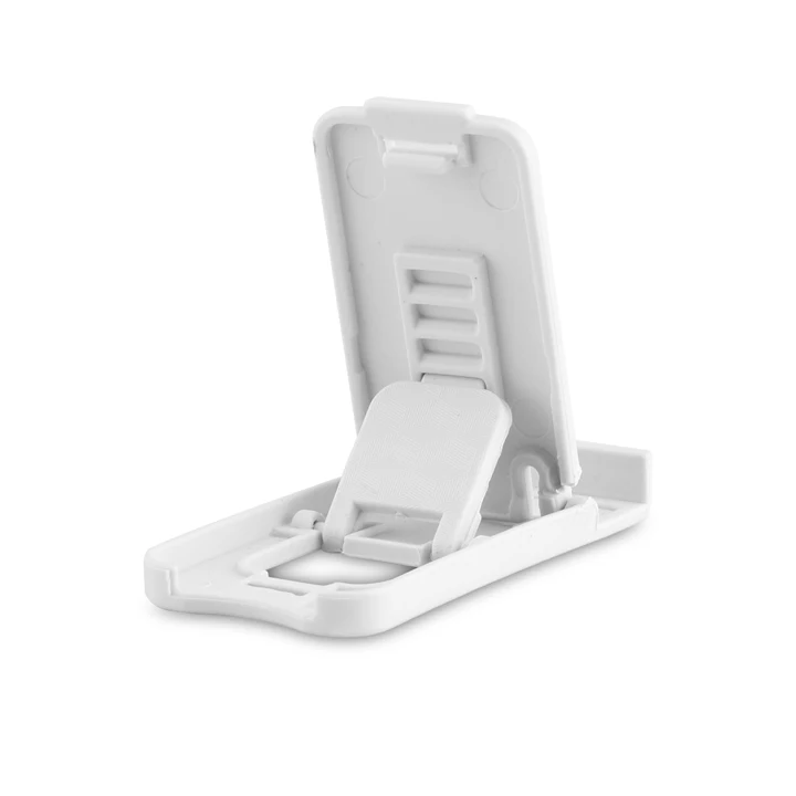 Портативный мини мобильный телефон держатель складной стол Подставка держатель 4 градусов Регулируемый универсальный для Iphone и Android телефона - Цвет: White