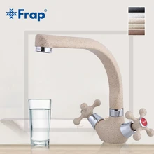 Frap Multicolore verniciatura a Spruzzo lavello Della Cucina Rubinetto di Acqua Fredda e Calda Miscelatore Rubinetto gru torneira Doppio Manico 360 Rotazione F5408
