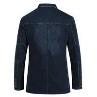 New Mens Denim Blazer Male Suit Jacket Oversized Fashion Cotton Vintage 4XL Blue Coat Denim Jacket Men Jeans Blazers A2G2182 4