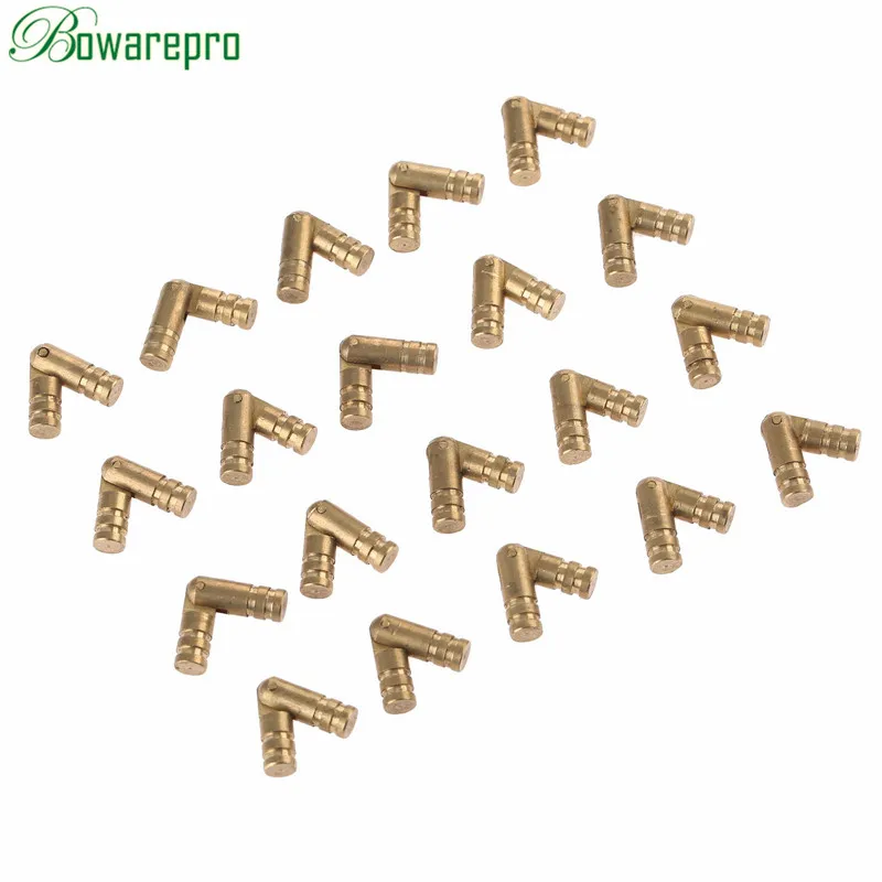 Bowarepro 20 قطع النحاس برميل مفصلات أسطواني كابينة غير مرئية أخفى غير مرئية النحاس يتوقف للأثاث الأجهزة 20*4 ملليمتر