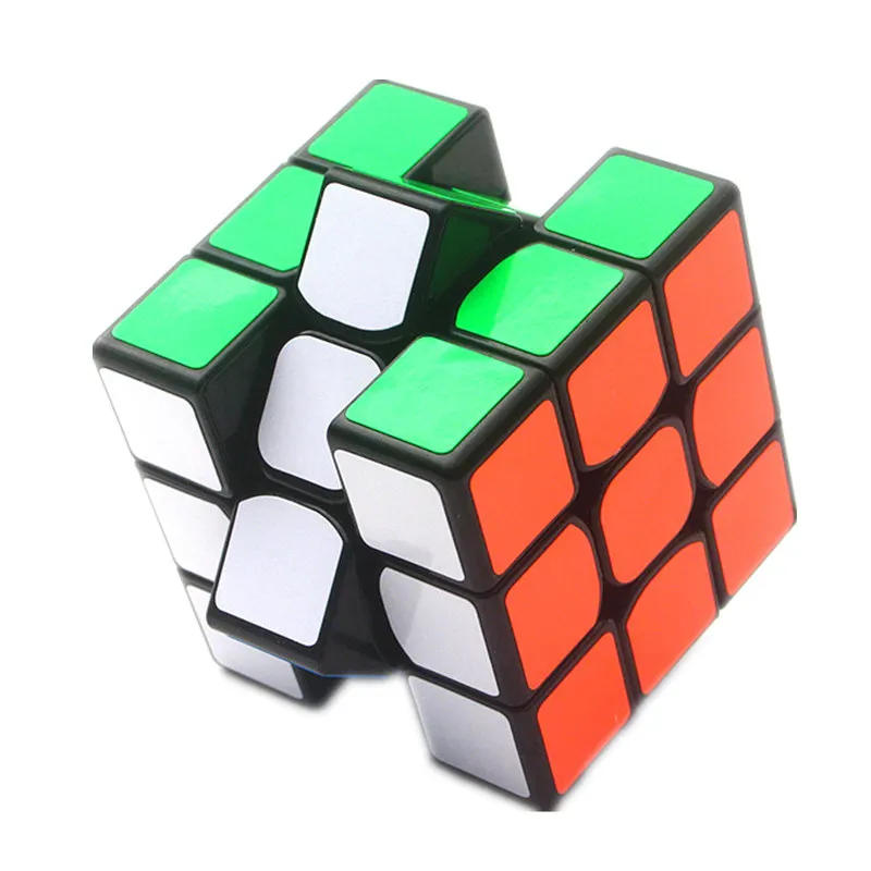 Brinquedos para o Presente das Crianças Guanlong Cubo Cubos Mágicos Profissional 5.6 cm Preto Branco Etiqueta Velocidade Quebra-cabeça 3x3x3 3x3 9 Cubos mágicos