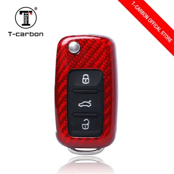 

Carbon Fiber Car Fob Remote Key Case Cover Shell Refit Replacement For Volkswagen Golf Bora Jetta POLO GOLF Passat Car Styling