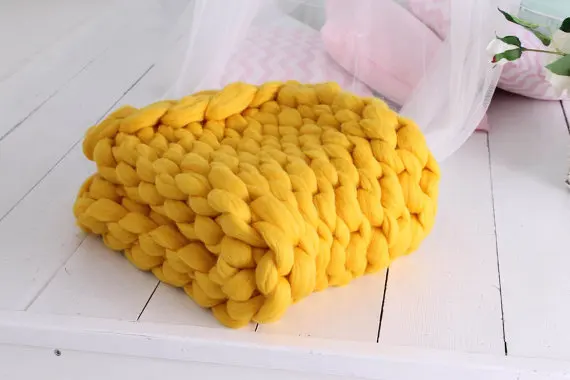 

45*60cm Handwoven Soft Wool Blanket Basket Stuffer Filler Newborn Baby Photography Backdrops Photo Studio Props Shower Gift