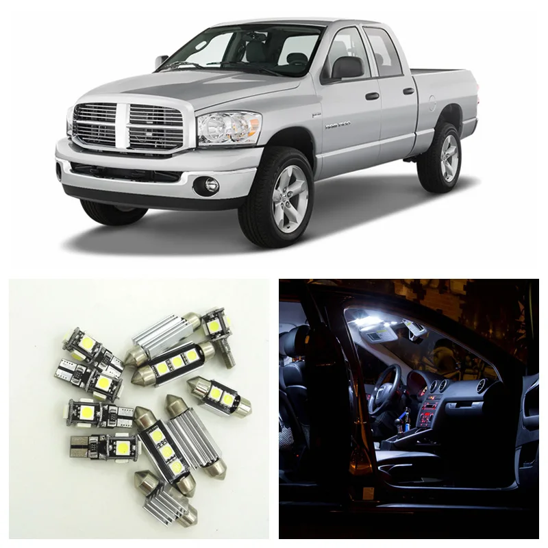 Us 12 15 36 Off 11 Stucke Canbus Weiss Auto Led Licht Lampen Interior Package Kit Fur 2003 2008 Dodge Ram 1500 2500 3500 Karte Dome Kennzeichen