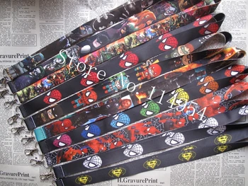 

Free shipping 50 Pcs /Wholesale lot Mix Superhero Avengers Necklace Strap Lanyards Cell Phone PDA Key ID Strap Charms L-19