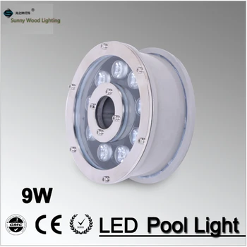 

12/24Vac input 9W IP68 waterproof led fountain light ,underground /underwater spot light for pond/ landscape /swimming pool