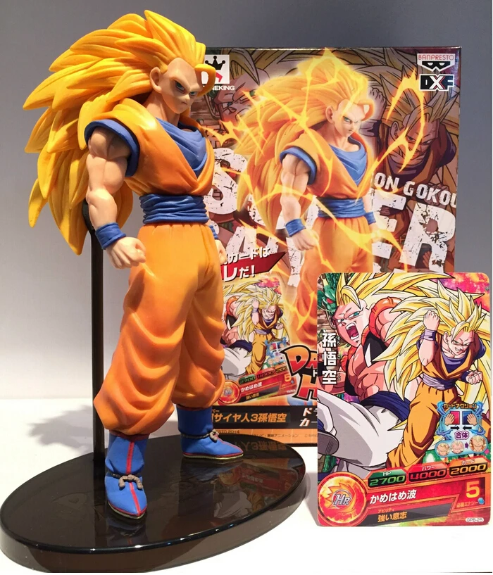 

BANPRESTO Dragon Ball Z PVC Figure With Heroes Card HEROES DXF Super Saiyan 3 Ver. Dragon Ball Collectible Model Toy Figura DBZ