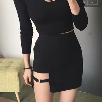

Women Skirt Cool Harajuku Punk Gothic Summer Fashion Mini High Quality Skirt Circle Hollow Out Irregular Sexy Skirt
