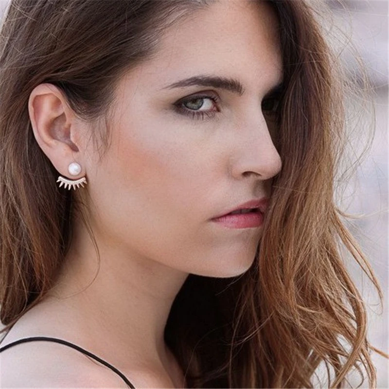 Женские Имитационные жемчужные серьги-гвоздики из стерлингового серебра 925 пробы Серьги для женщин из стерлингового серебра-ювелирные изделия Brincos Pendientes