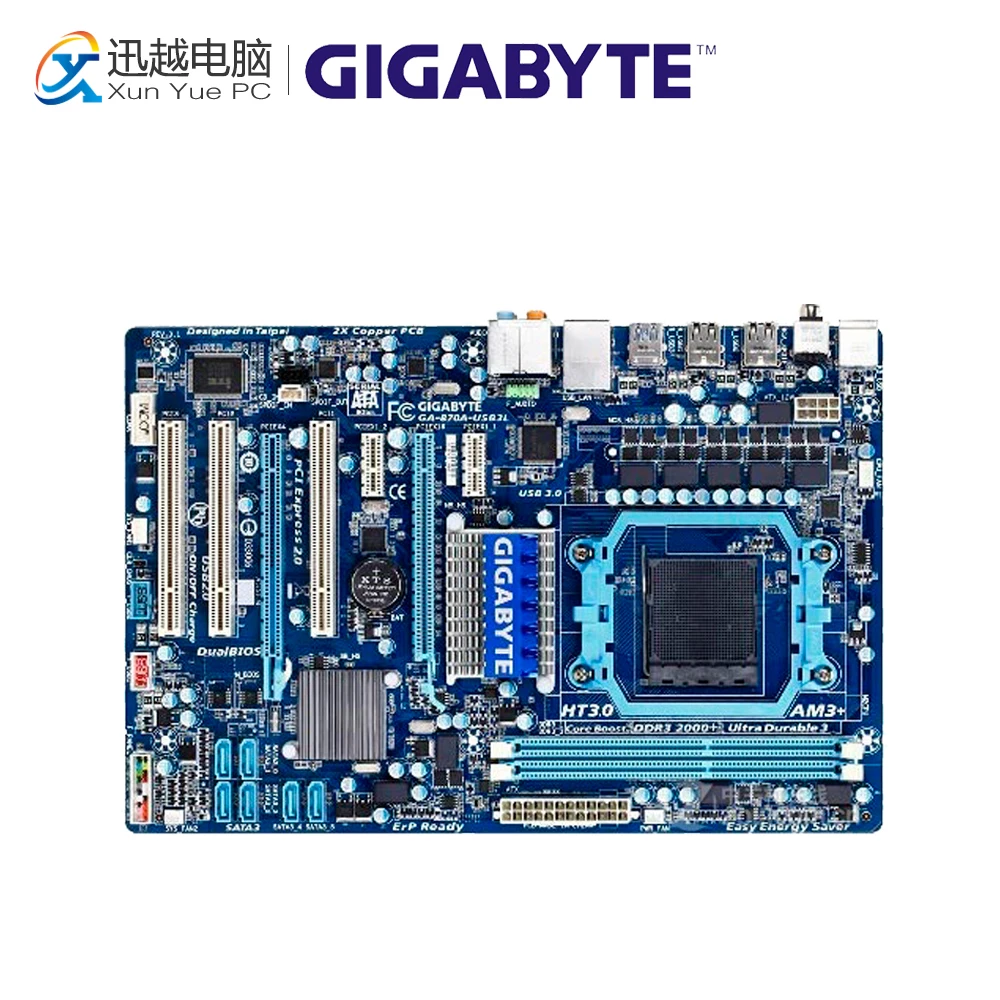 

Gigabyte GA-870A-USB3L Desktop Motherboard 870A-USB3L 870 Socket AM3 DDR3 SATA3 USB3.0 ATX