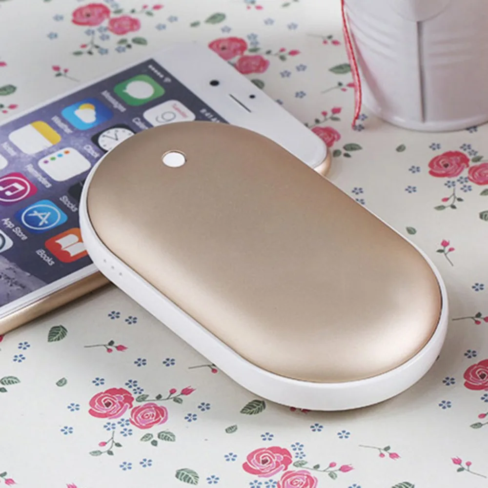 Hand Warmer Pocket Rechargeable Portable Mini 5V USB Winter Powered Bank Double Heating Electric Explosion-proof Stove Warmer Po