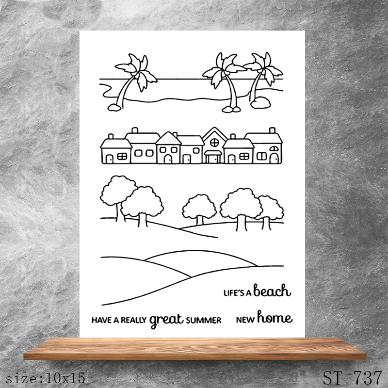 

ZhuoAng Farm life Transparent Clear Stamps DIY Scrapbooking Album Card Making DIY Decoration Making Embossing Stencil