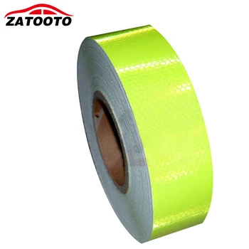 

ZATOOTO 50m*5cm Yellow Warning Sign Hazard Tape Reflective Safety Warning Conspicuity Tape Car Accessories