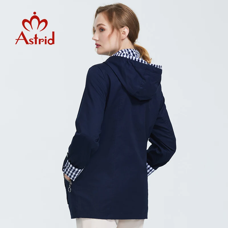 Astrid 2019 Осень новое поступление ветровка женская плюс размер короткое пальто для