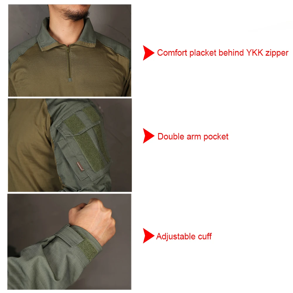 Боевая рубашка EMERSONGEAR G3 тактическая bdu EM9422KH|Маскировочный костюм для охоты| |
