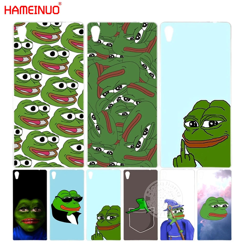 HAMEINUO Интернет мем Smug лягушка Pepe чехол для телефона sony xperia C6 XA1 XA ULTRA X XP L1 compact XR/XZ/XZS