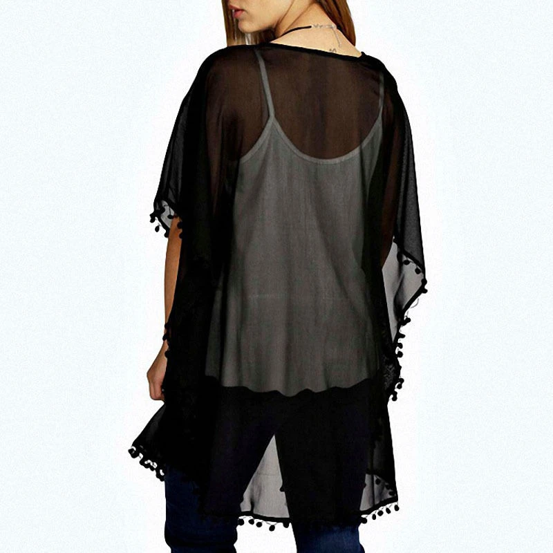 Women Chiffon Kimono Cardigan Boho Short Sleeve Plus Size Long Blouse Solid Side Split Perspective Shirt Summer Cover Up Beach Women Chiffon Kimono Cardigan Boho Short Sleeve Plus Size Long Blouse Solid Side Split Perspective Shirt Summer Cover Up Beach