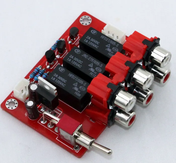 

DC12V Three-way input switch Audio amplifier input switchboard Switch board using Original macro relay