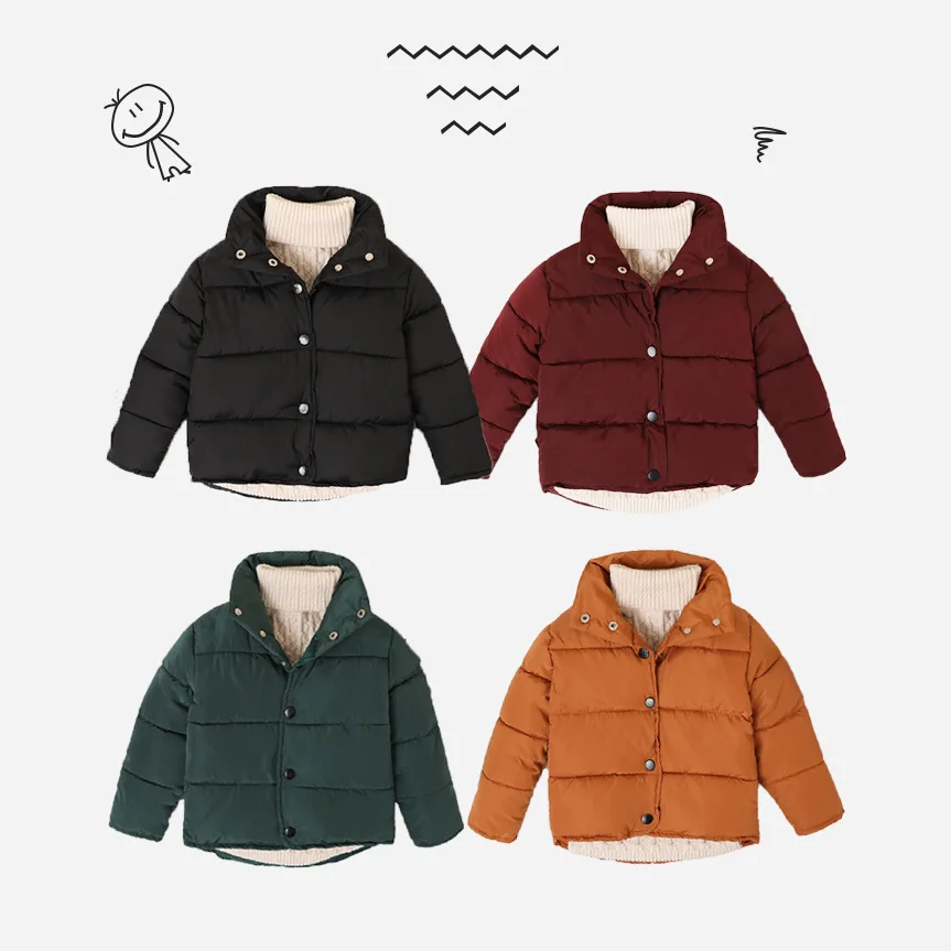 

Autumn Winter Light-weight Warm Coat Jacket Children Boys Girls Fashion Padded Clothes Kids Snowsuit Outwear Leisure Costume