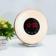 Wake Light With Sunrise Simulation Alarm Clock And Sunset Simulation Sleep Light EU/UK/US Drop Shipping 2018f5