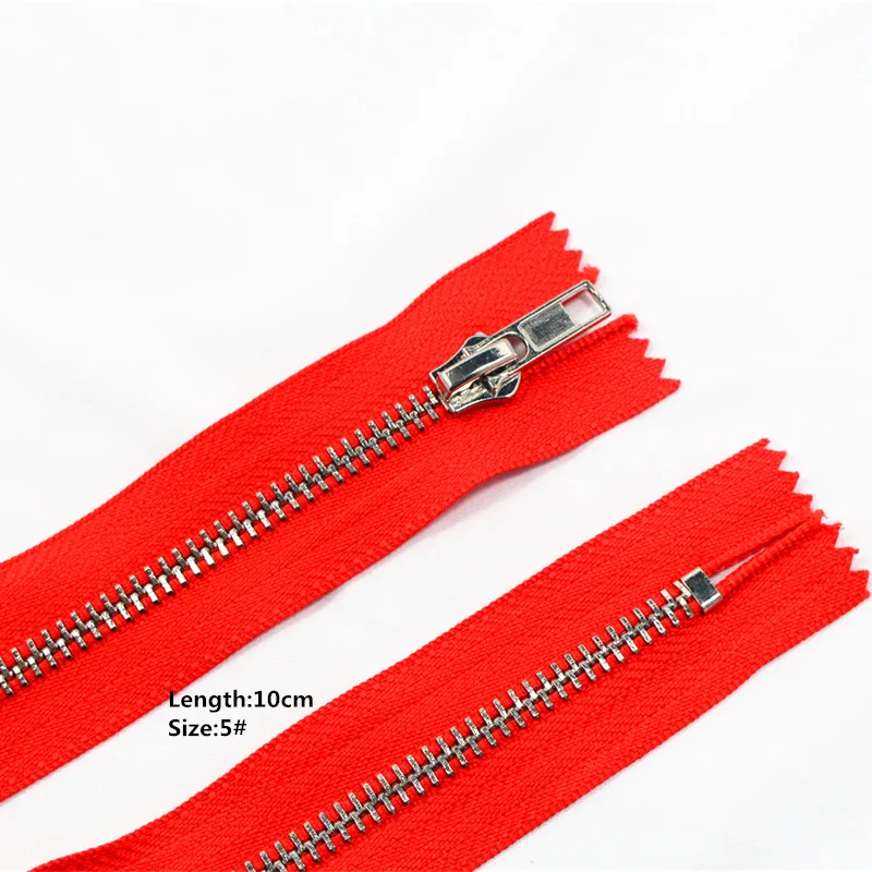 Close End 10cm 5 10pcs Metal Zipper for Sewing zip Garment Accessories