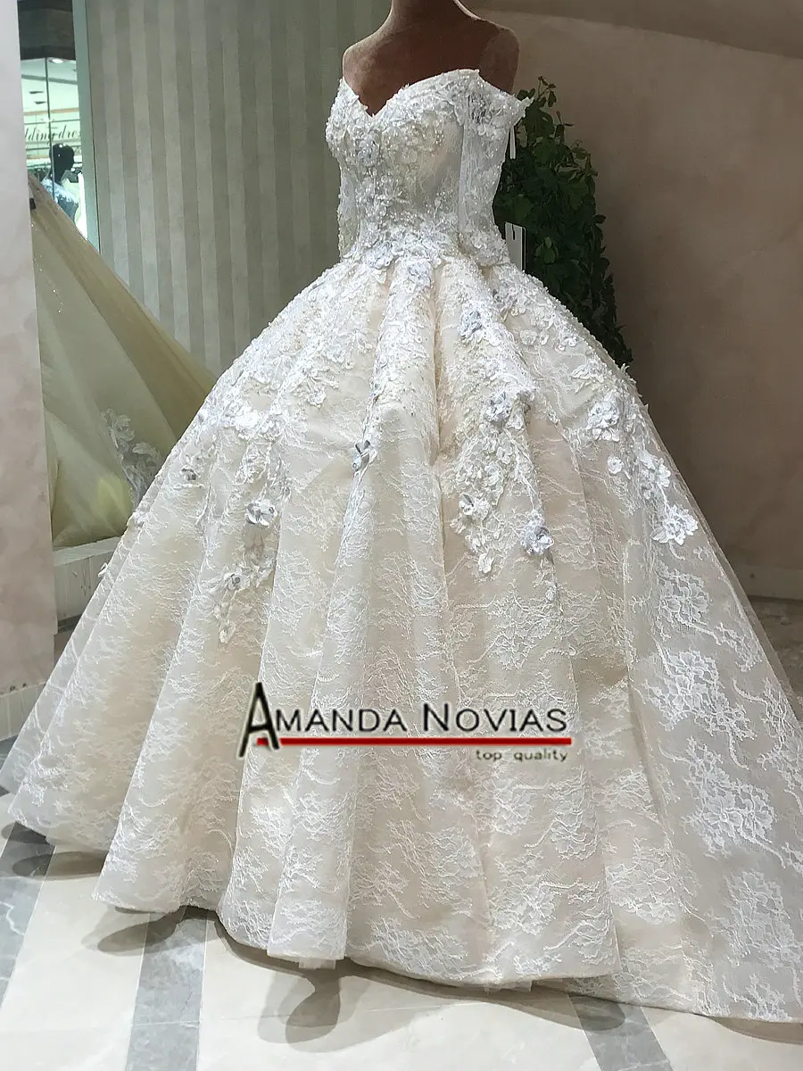 Новое поступление с открытыми плечами 3/4 рукава Аманда Novias бальное платье свадебное vestido de noiva 2019