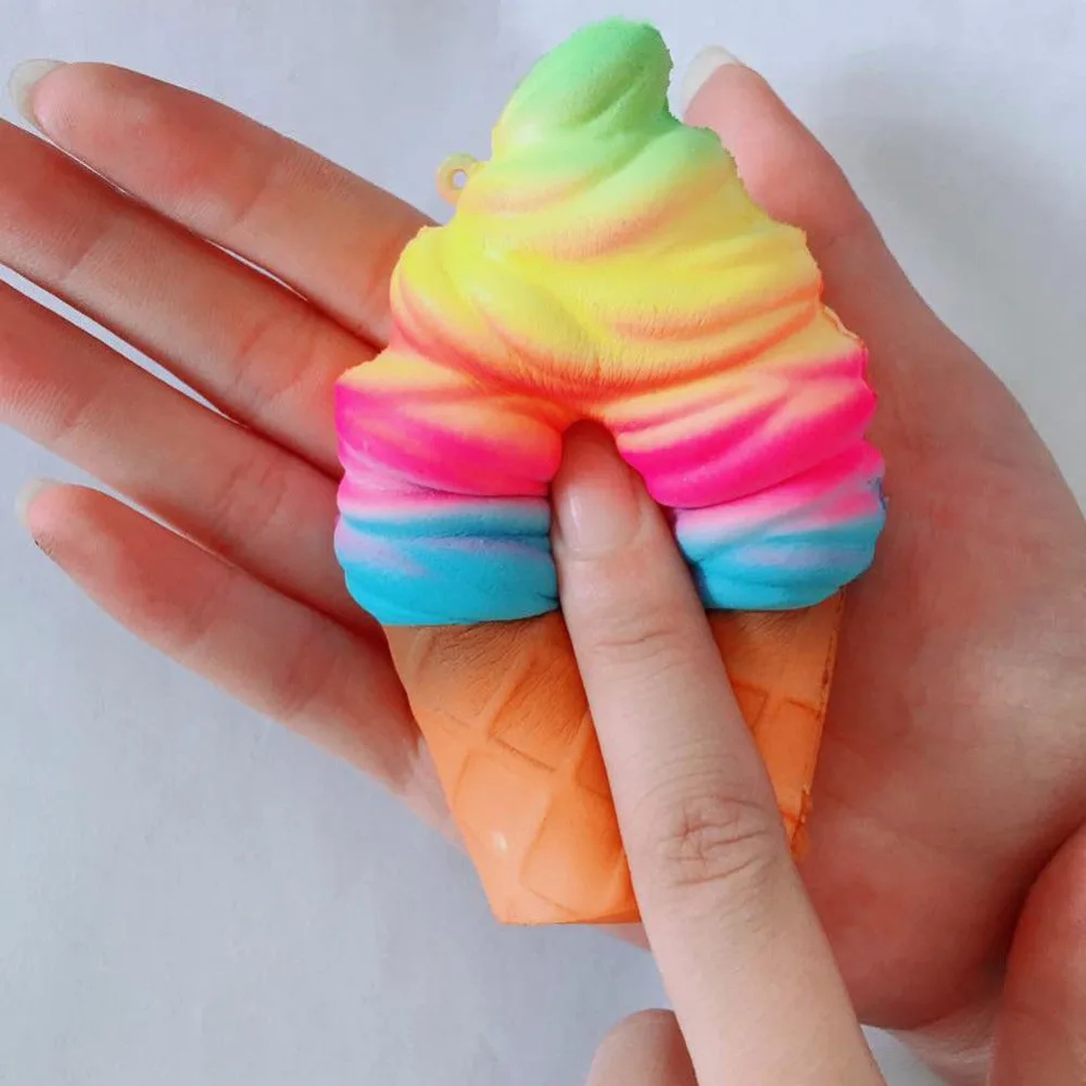 10CM Kids PU Simulation Candy Color Ice Cream Ball Squishy Toy Cake Bread Gag Joke Toys Slow Rising Squeeze Anti-stress P15