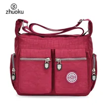 Women messenger bag Multi-pocket Female Shoulder Bags Crossbody bags for women Beach bag Good quality nylon sac a main ZK755 bonamie girl bohemian beach bag multilayer pocket women national crossbody bag female shoulder bag canvas flap messenger bags