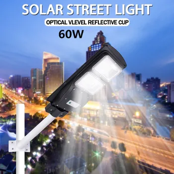 

High Quality 60W LED Solar Street Light Outdoor Waterproof IP67 Light Control + Radar Sensing Smart Light Led Light Garden Lamp