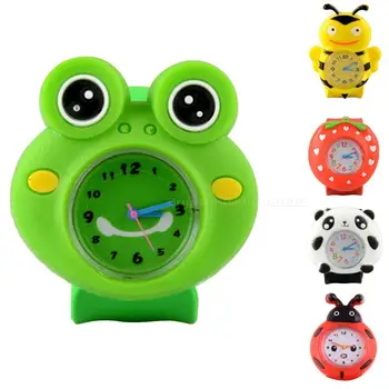 

Candy Colors 3D Cartoon Children's Watches Quartz WristWatch Sports Silicone Slap Watch For Kid Toys