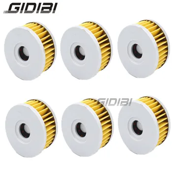 

6 Pcs Motorcycle Oil Filter For Suzuki TU250 X-K9,L0,L1-L5 09-15 VL250 Intruder LC 2000-2004 DR350 SL,SM,SN,SP SK42B 90-93