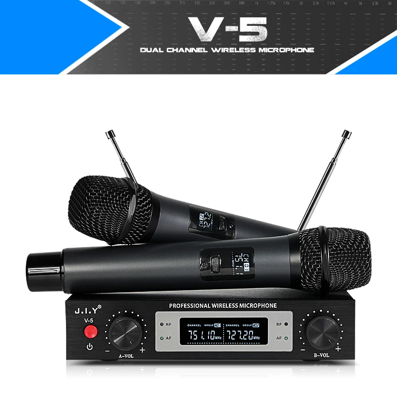 Buy Professional Wireless Microphone UHF Moving Coil 2