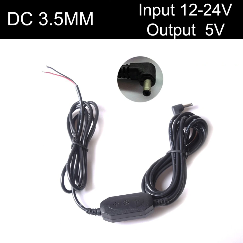 DC 12V 24V 36V to 5V понижающий жесткий проводной 3 5mm Pin адаптер питания зарядное