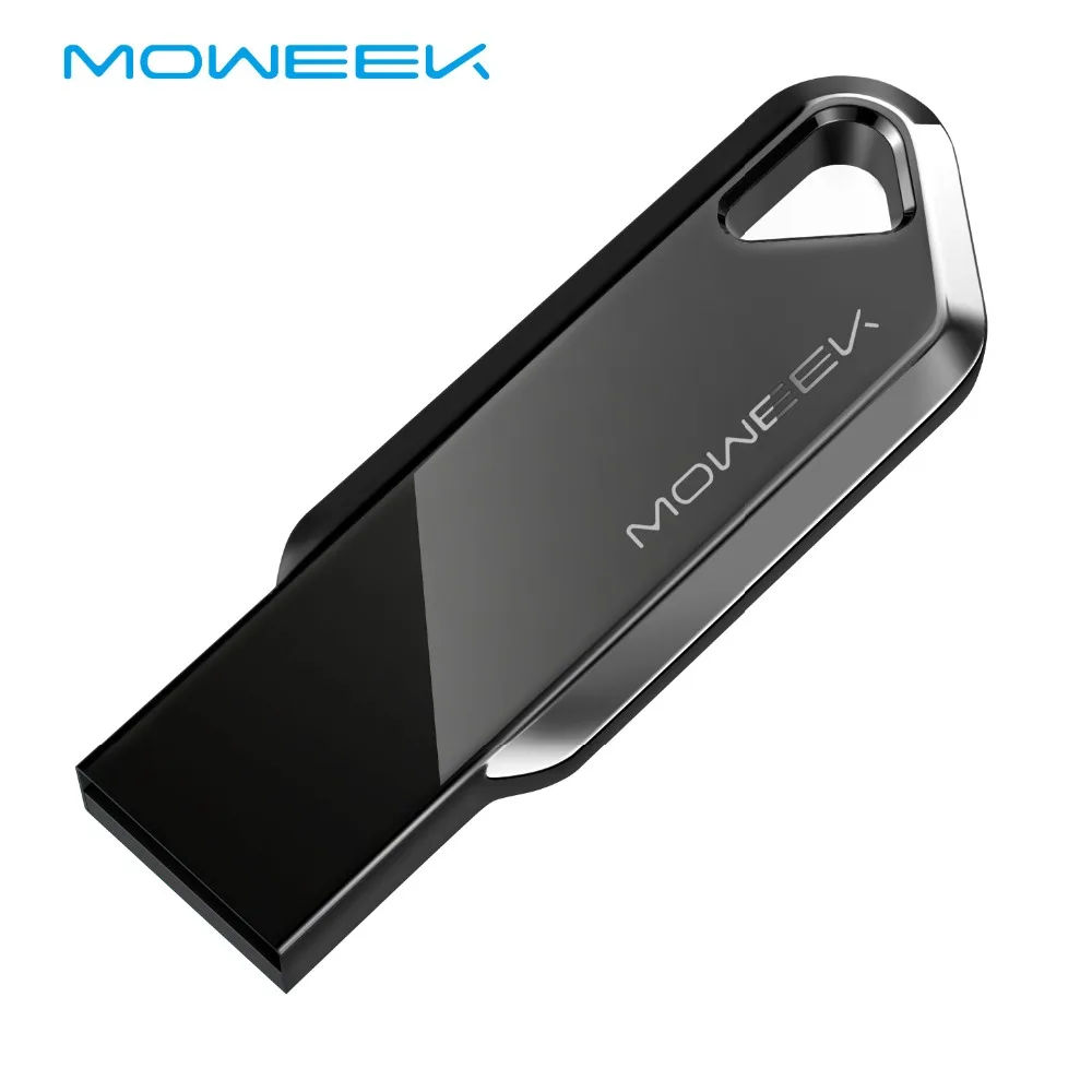 Moweek бизнес USB флеш накопитель 16 ГБ 32 64 128 cle usb 2 0 карта памяти металлическая ручка