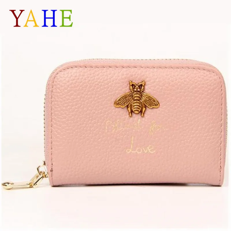 

YaHe Genuine Leather Card Holder Wallets for Men & Women Genuine Cowhide Leather Business Card Holder Bag ID & Credit Card Purse