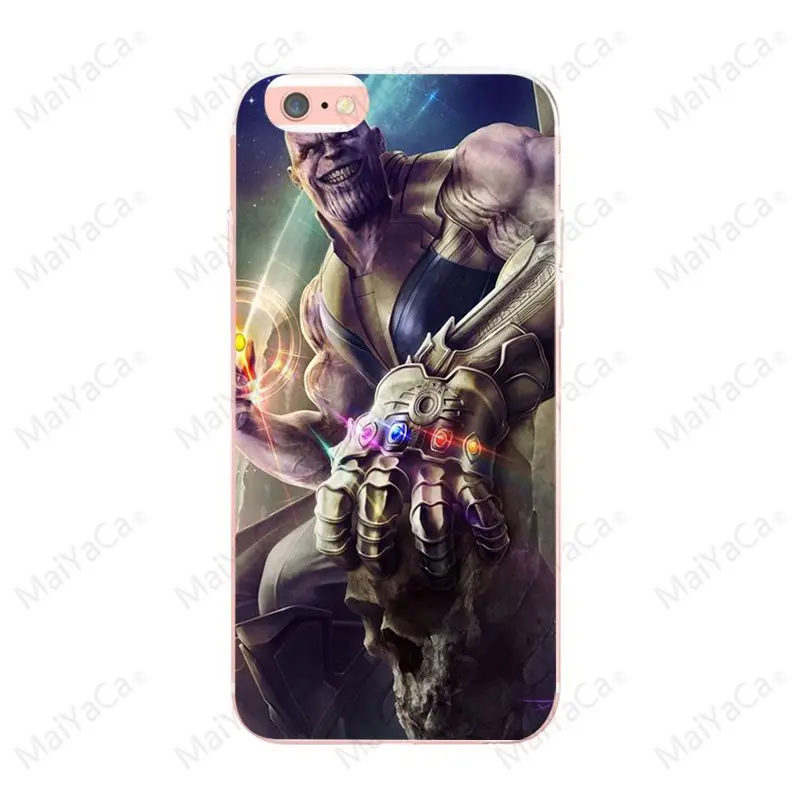 Maiyaca Marvel Thanos Infinity Gauntlet для iphone 7 7plus X XS XR XSMax 5 5S SE для iphone 6 6s 6plus 6s plus чехол