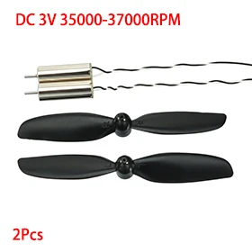 

Uxcell(R) Hot Sale 2Pcs Coreless Motor DC 3V 35000-37000RPM 8.5 x 20mm Micro Brush Motor with 2 Black Helicopter Propellers