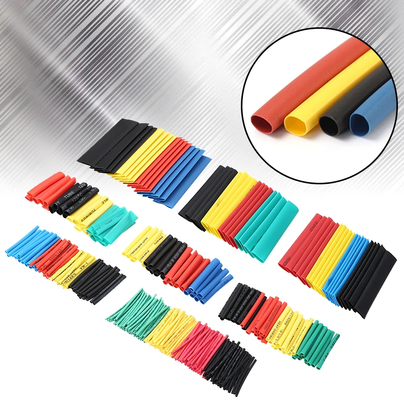 

400pcs/set Heat Shrink Tubing Assortment Set Mixed Color 8 sizes 1-14mm 2:1 Heat Shrink Tube Electrical Cable Wire Tube Kits