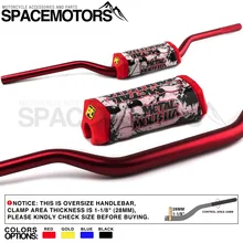 Красный алюминий 810 мм руль с металлическим mulisha pad уличный трюк dirt pit bike CR CRF CRL XR XRL tv 125 230 250 400 cc