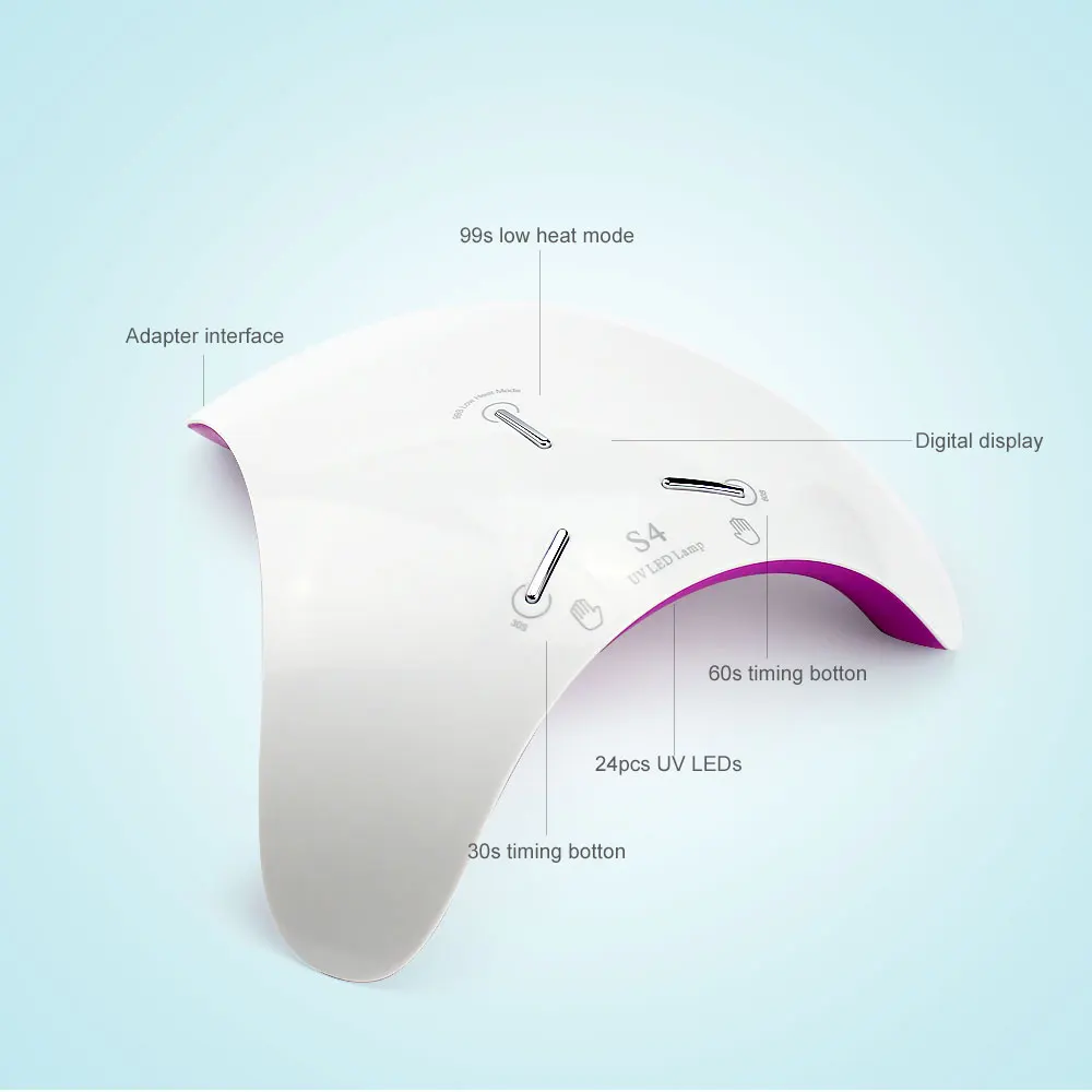 Conduziu a Lâmpada do Unha de Secagem Secador do Unha Equipamento da Arte Rápida Inteligente Sensor Cabine Gel Manicure Máquina uv 36 w 5 Uv conduziu a lâmpada do prego de