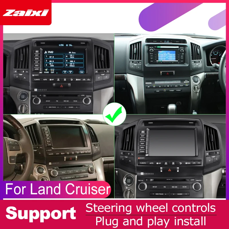 Best ZaiXi android car dvd gps multimedia player For Toyota Land Cruiser 2008~2012 car navigation radio video audio player Navi 5