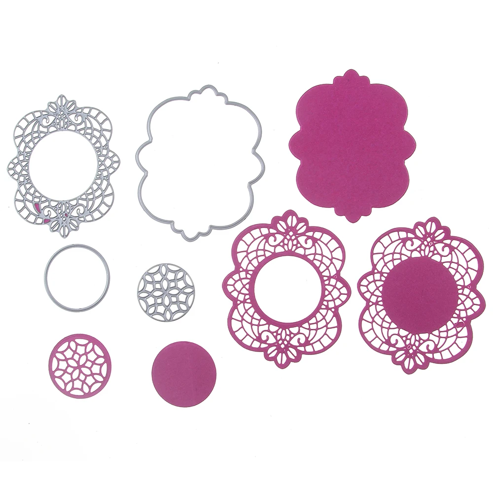 Novo Estilo Oco Forma de Simetria Corte De Metal Morre Stencil Embossing Ofício Para Scrapbooking DIY Cartão de Álbum de Fotos Decoração 74x90mm
