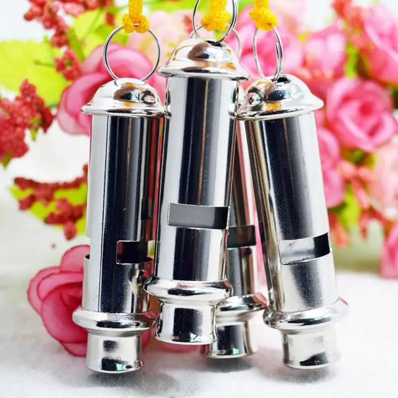 

Stainless Steel Whistle Referee Sports Training Soccer Football Basketball Cheerleaders with Rope Outdoor Survival