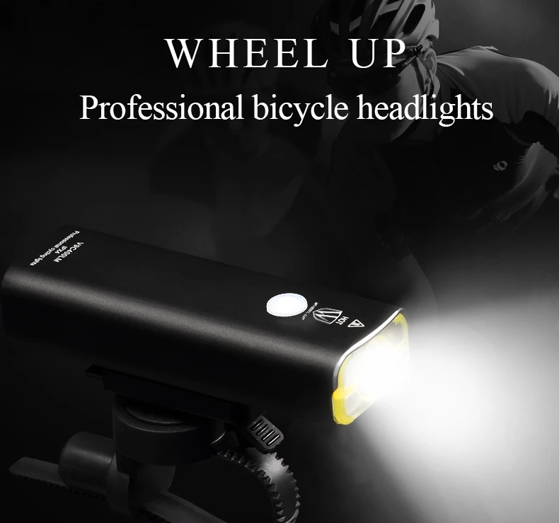 Sale Wheel Up Usb Rechargeable Bike Light Front Handlebar Cycling Led Light Battery Flashlight Torch Headlight Bicycle Accessories 2