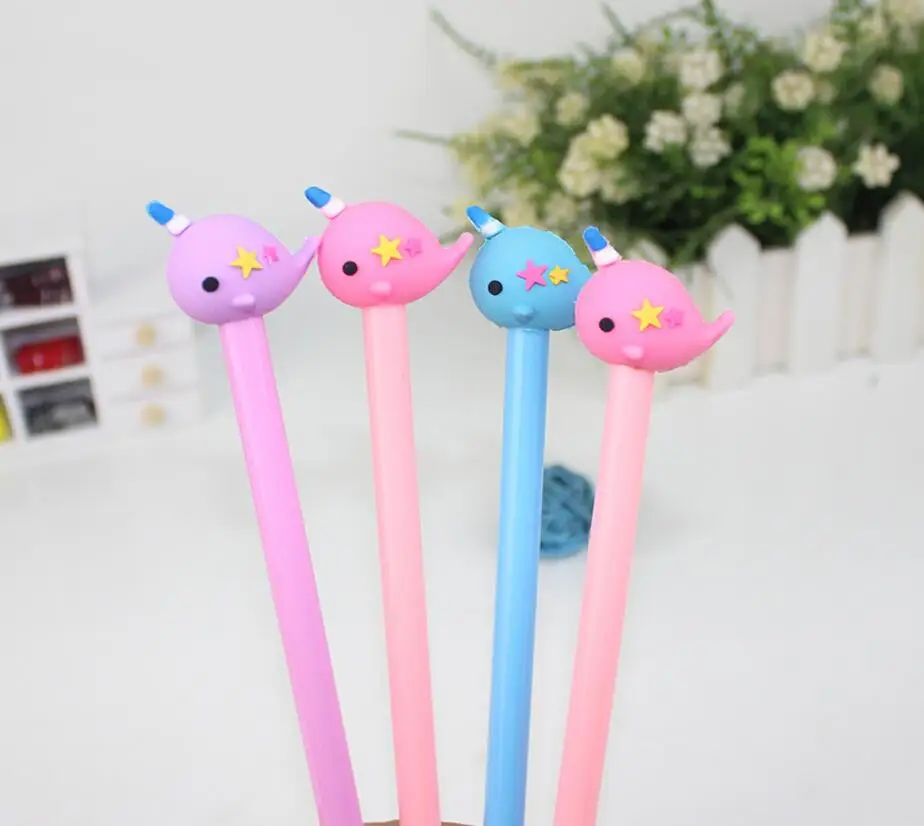 Criativo Baleia Caneta Tinta Coréia Escola Prêmio Escritório Escrita Fornecimento Kawaii Estudante Papelaria Agulha Preta 48 pc - Lote Gel 2 papelaria caneta agulha preta 48 pc lote