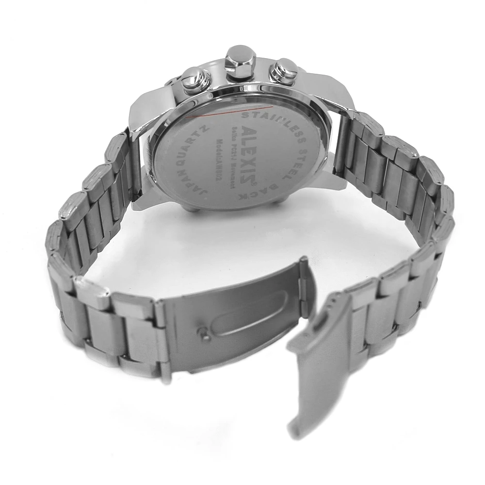 AW802A светодиодный индикатор даты водонепроницаемые мужские аналоговые цифровые часы Alexis Dual Time