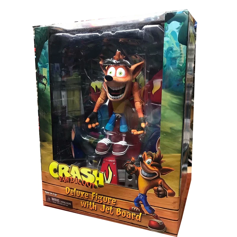

NECA Game Deluxe Crash Bandicoot with Jet Board PVC Action Figure Toy Doll Gift