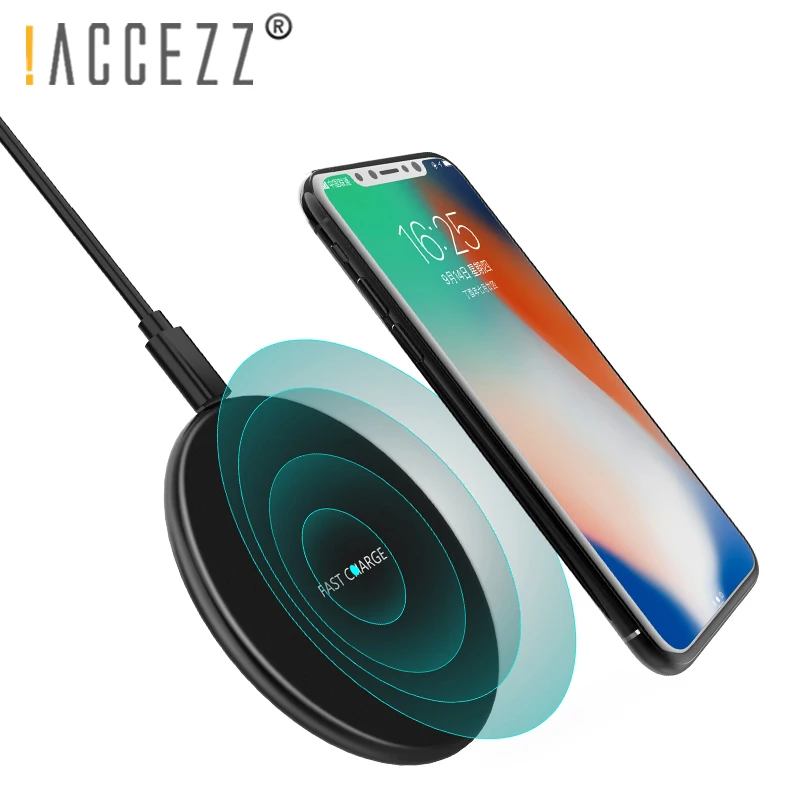 

!ACCEZZ 10W Qi Wireless Charger Universal All Smart Phone For Samsung Galaxy S8 S9 Xiaomi MIX2 For iPhone X/XS Max XR 8 Plus