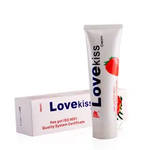 Продукты секса Love Kiss Съедобные Плоды Ароматизированные Смазки Секс Рот Смазочных Клубника Смазки Для Орального Секса 100 МЛ/бутылка